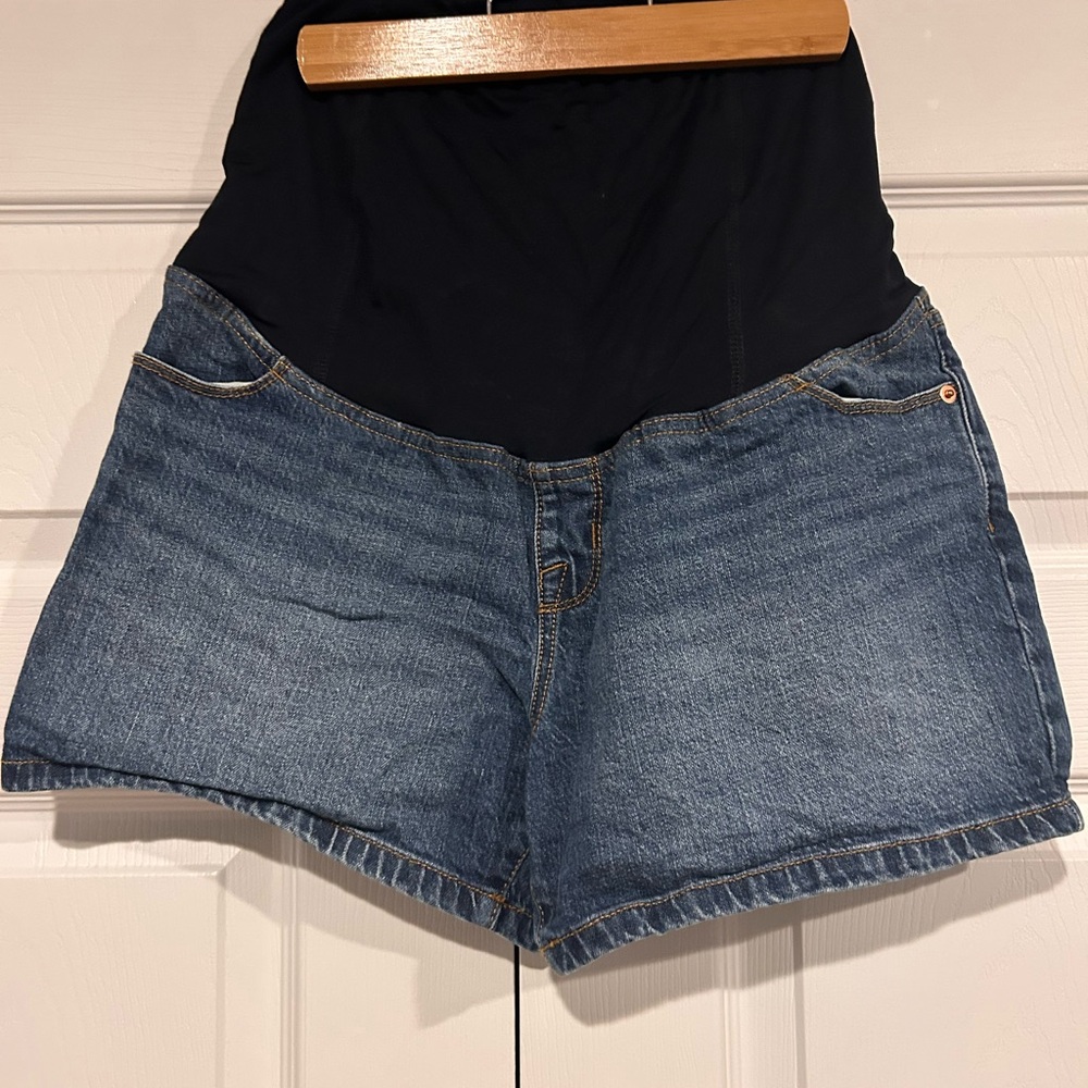 Isabel Maternity Blue Jean Shorts
